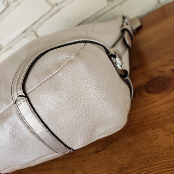 Euc Coach Metallic Leather Katarina Shimmer Satchel Tote Bag Purse - Picture 8 of 14